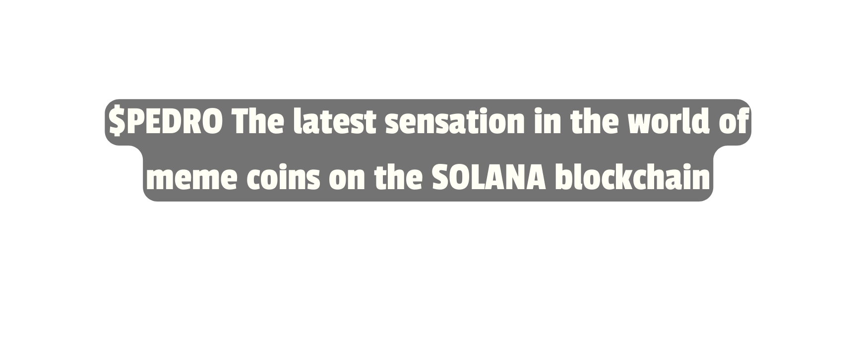 PEDRO The latest sensation in the world of meme coins on the SOLANA blockchain